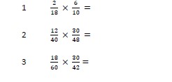 Multiplication, division, squaring fractions, changing terminating decimals into fractions